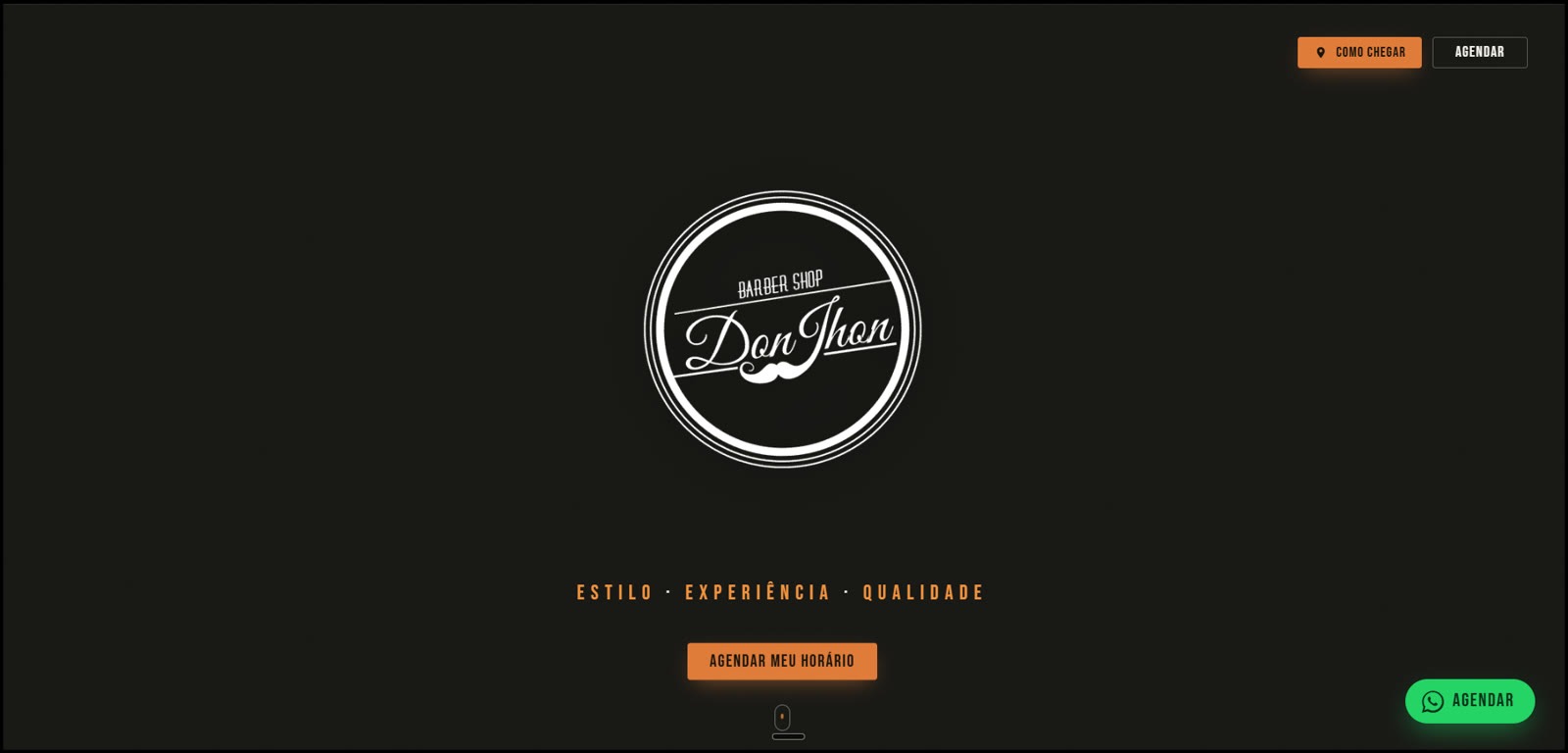 Site e agendamento: Don Jhon Barber Shop